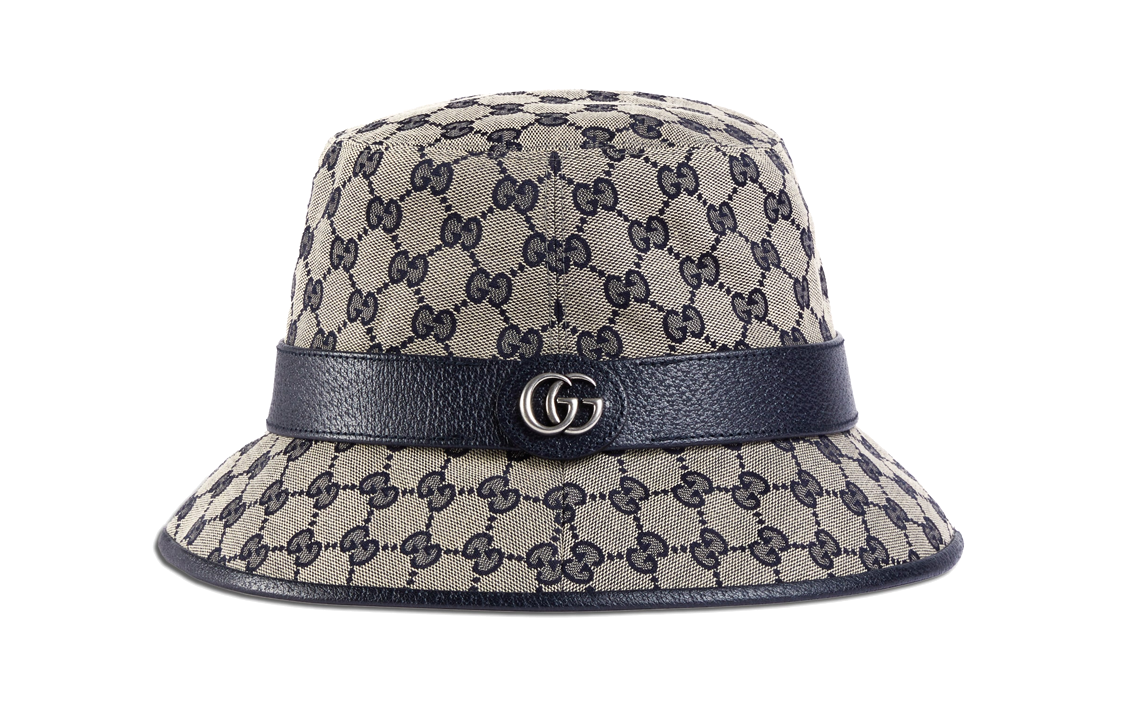 Order (Women) GUCCI Double G Logo  Bucket Hat Beige/Blue. 576587-4HG53-4068