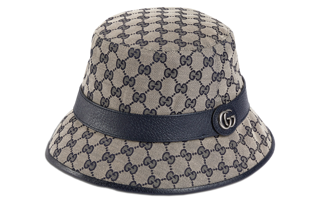 Lookbook (Women) GUCCI Double G Logo  Bucket Hat Beige/Blue. 576587-4HG53-4068