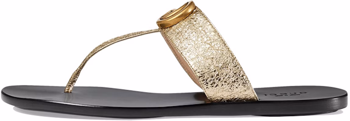 (Women) Gucci Double g Metallic Leather Gold Color Slippers 497444-0B7N0-7100 Buy (Women) Gucci Double g Metallic Leather Gold Color Slippers 497444-0B7N0-7100