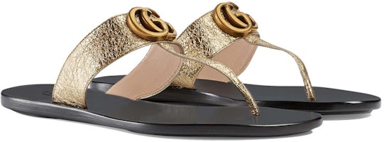 (W) Sandalias Doradas de Cuero Metálico Gucci Doble G 497444-0B7N0-7100 Lookbook (W) Sandalias Doradas de Cuero Metálico Gucci Doble G 497444-0B7N0-7100
