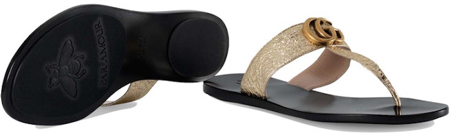 (W) Sandalias Doradas de Cuero Metálico Gucci Doble G 497444-0B7N0-7100 Details for (W) Sandalias Doradas de Cuero Metálico Gucci Doble G 497444-0B7N0-7100