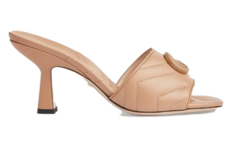 Order (W) グッチ ダブルG ミッドヒール サンダル (ベージュ) 739133-BKO00-2754