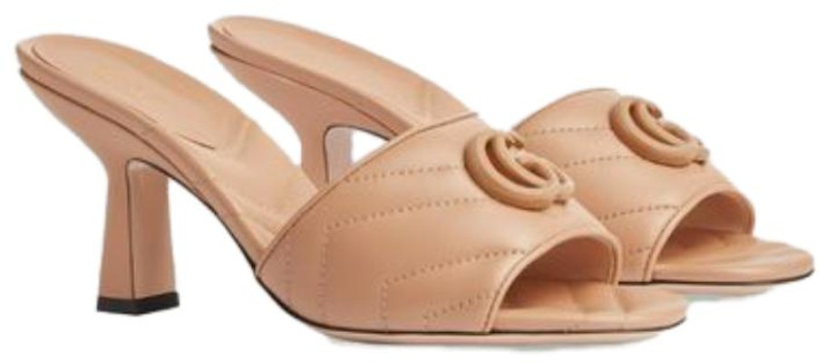 (Women) Gucci Double G Mid-Heel Slide Sandals 'Beige' 739133-BKO00-2754 Lookbook (Women) Gucci Double G Mid-Heel Slide Sandals 'Beige' 739133-BKO00-2754