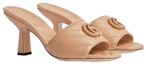 Lookbook (Women) Gucci Double G Mid-Heel Slide Sandals 'Beige' 739133-BKO00-2754