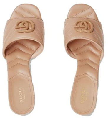 (Women) Gucci Double G Mid-Heel Slide Sandals 'Beige' 739133-BKO00-2754 Shop (Women) Gucci Double G Mid-Heel Slide Sandals 'Beige' 739133-BKO00-2754