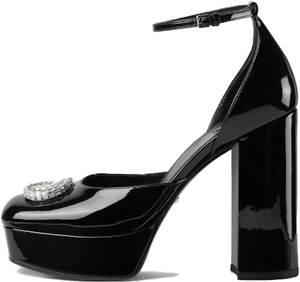 (Women) Gucci Double G Patent Leather 'Comfort Elegance' Chunky Heel Pumps 11cm 'Black' 762386-BNC00-1000 Buy (Women) Gucci Double G Patent Leather 'Comfort Elegance' Chunky Heel Pumps 11cm 'Black' 762386-BNC00-1000