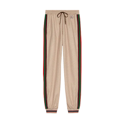 (Women) Gucci Double G Print Beige Casual Pants SS21 655198-XJDFP-9115