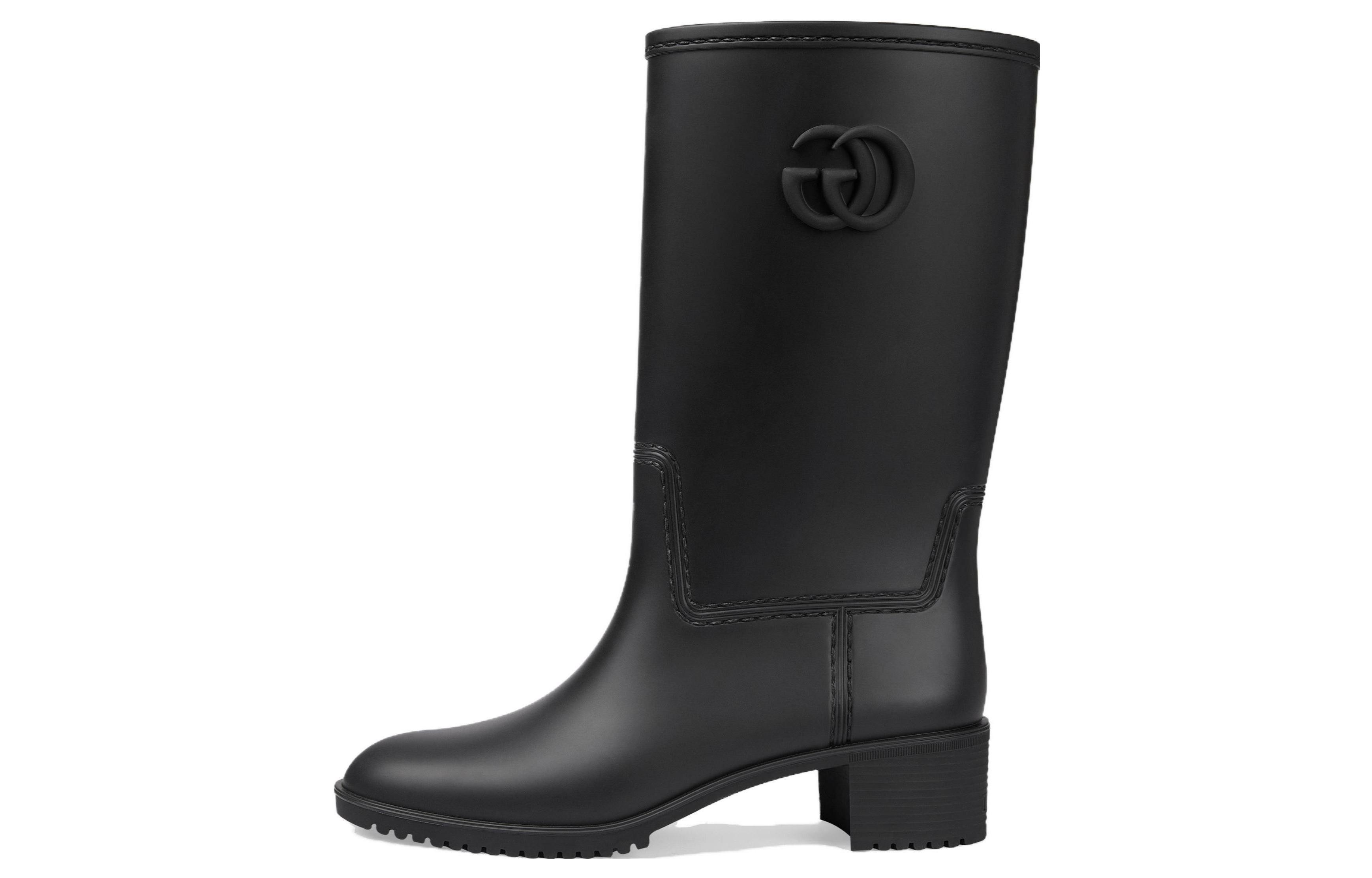 (Women) Gucci Double G Rain Boot 'Black Rubber' 762700-J8710-1000