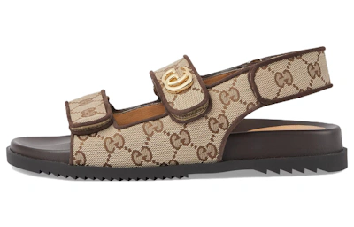 (Women) Gucci Double G Sandal 'Beige Ebony'