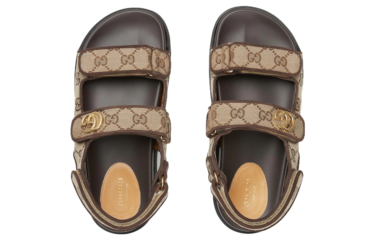 (Women) Gucci Double G Sandal 'Beige Ebony'