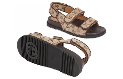 (Women) Gucci Double G Sandal 'Beige Ebony'