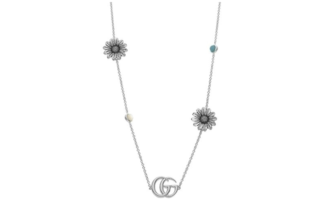 Order (W) GUCCI Double G 系列 925 純銀項鍊 時尚款 - 銀色 527402-J8474-8517