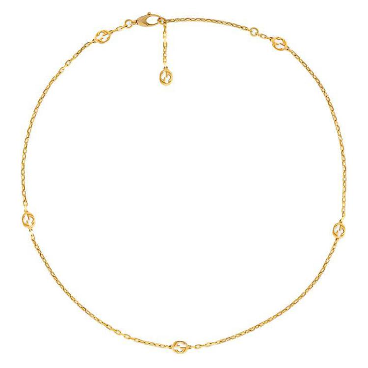 (Women) GUCCI Double G Series Interlocking G Necklace -  Fashion Accessory. 629901-J8500-8000