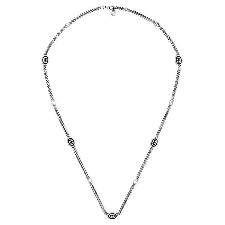 (Women) GUCCI Double G Series Minimalist 925 Silver Necklace for Women. 678658-J8410-8191