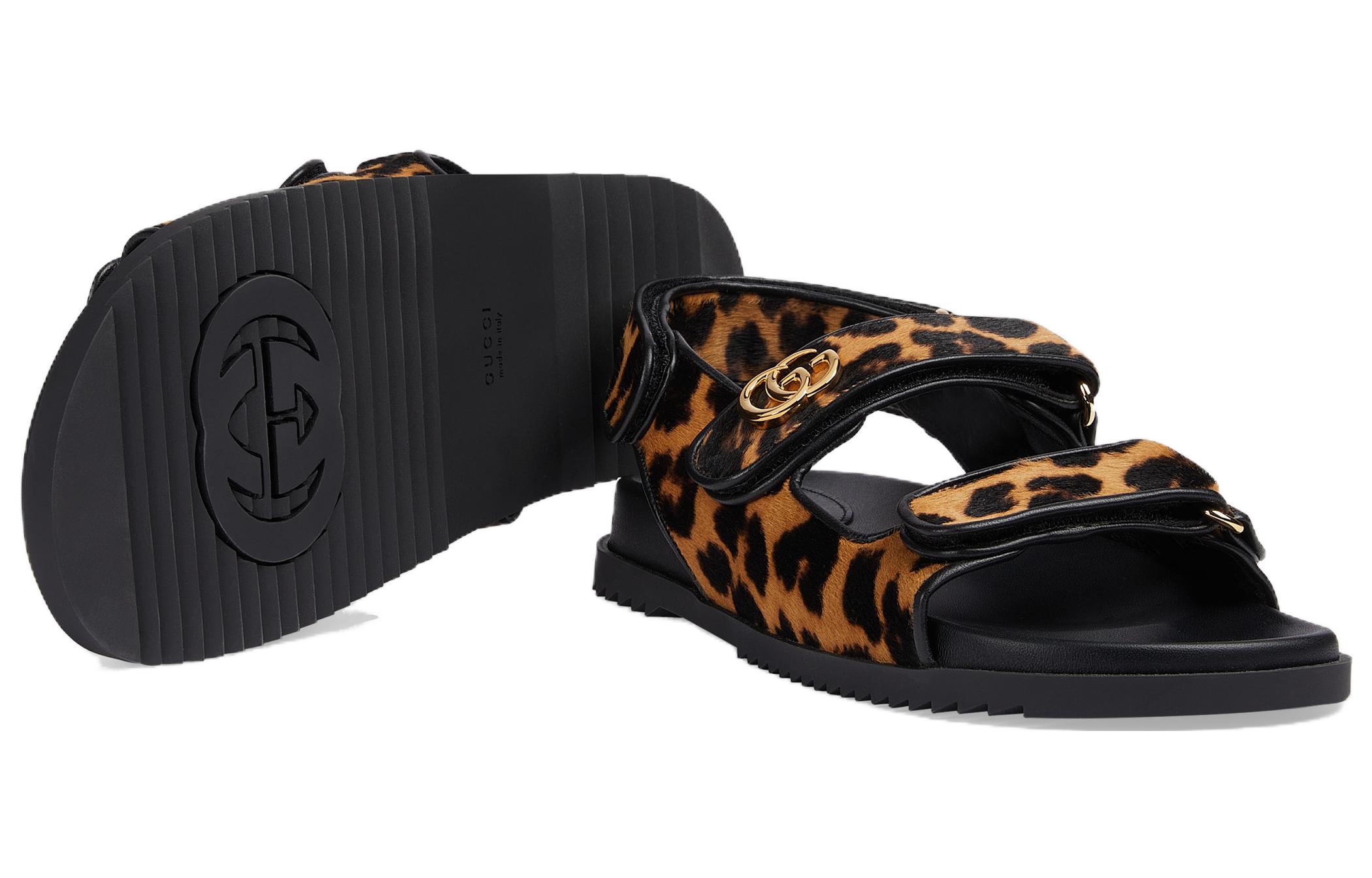 Purchase (W) Gucci Sandal Double G 'Cokelat' 771748-AAC0Z-1062