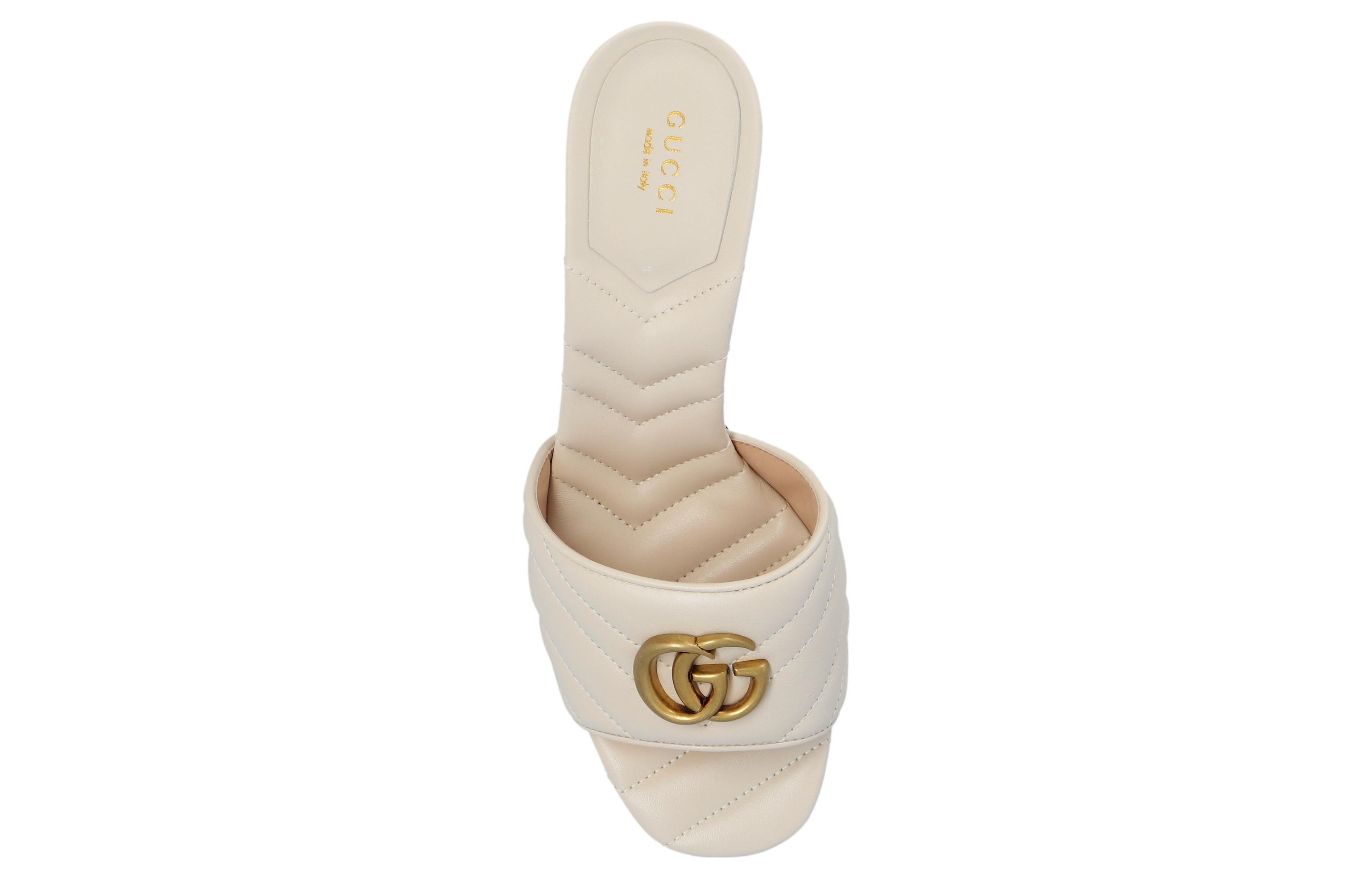 Shop (Women) Gucci Double G Slide Sandal 'White Leather' 674839-BKO00-9022
