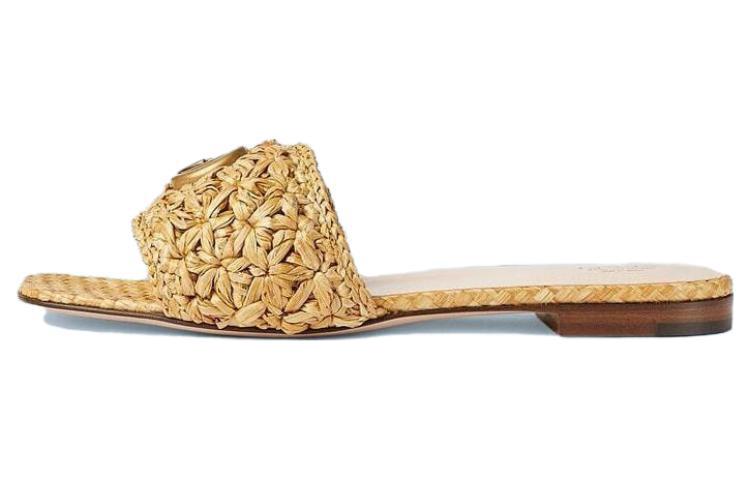 Buy (W) Gucci Double G Slide Sandal Anyaman Raffia 703626-U4H00-9800