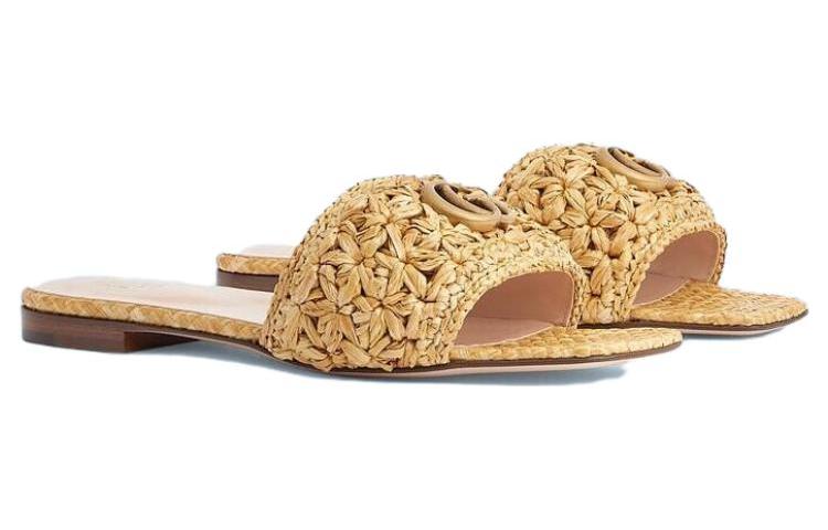 Lookbook (W) Gucci Double G Slide Sandal Anyaman Raffia 703626-U4H00-9800
