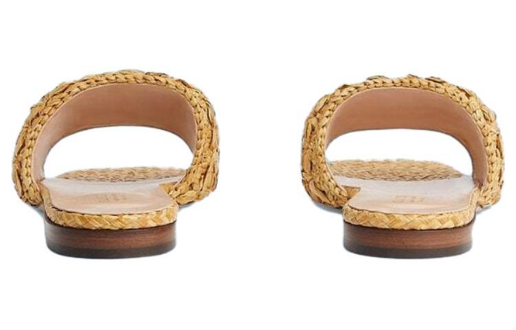 Purchase (W) Gucci Double G Slide Sandal Anyaman Raffia 703626-U4H00-9800