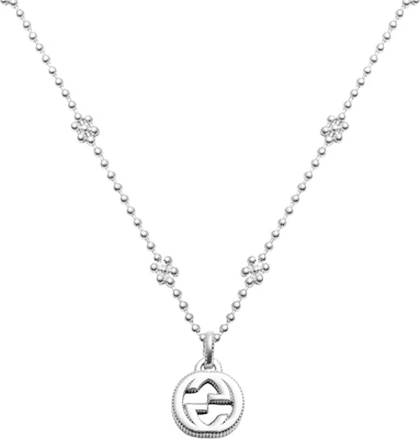 (W) GUCCI 雙G雪花花朵純銀項鍊 女士配件 479221-J8400-8106 Lookbook (W) GUCCI 雙G雪花花朵純銀項鍊 女士配件 479221-J8400-8106