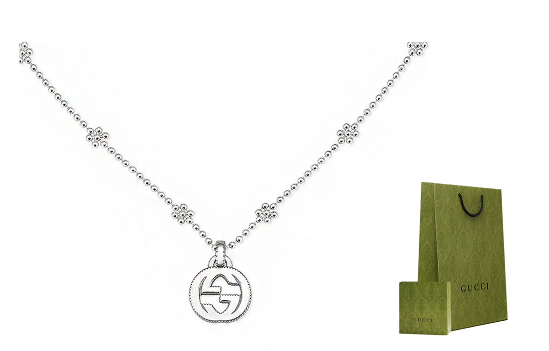 Details for (W) GUCCI 雙G雪花花朵純銀項鍊 女士配件 479221-J8400-8106