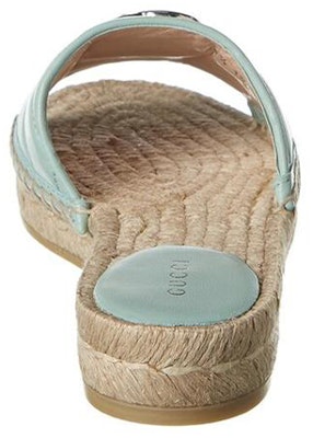 (Women) Gucci Double g Straw Woven Mint Green Slippers 628106-BKO00-3926 Lookbook (Women) Gucci Double g Straw Woven Mint Green Slippers 628106-BKO00-3926