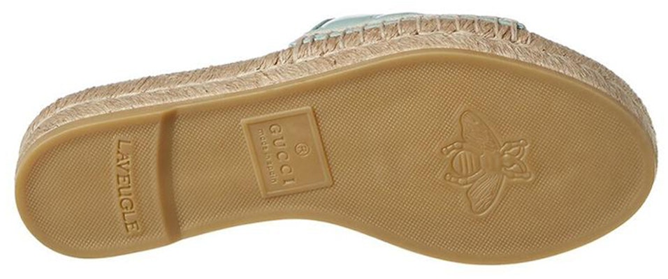 (Women) Gucci Double g Straw Woven Mint Green Slippers 628106-BKO00-3926 Shop (Women) Gucci Double g Straw Woven Mint Green Slippers 628106-BKO00-3926
