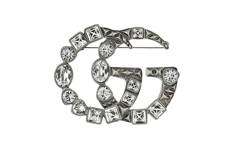 (Women) GUCCI Double G Vintage Metal Brooch for Women - Silver. 515149J1D508162 圖 2