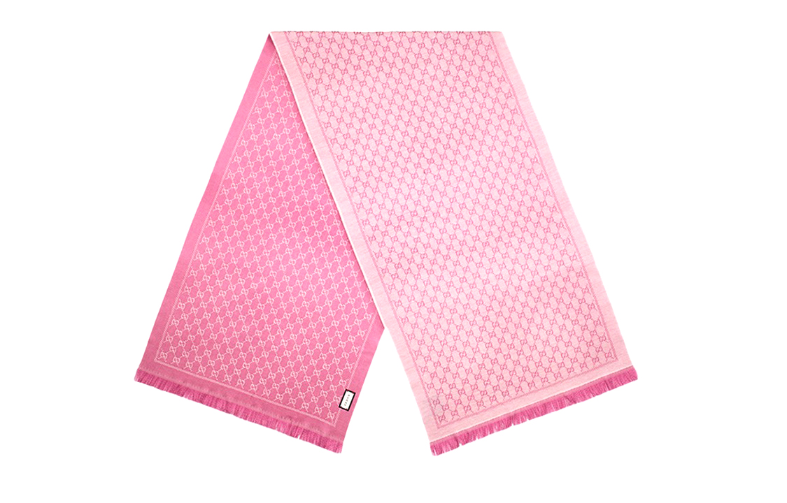 (Women) GUCCI Double G Wool Jacquard Knit Fringed Scarf for Women 411115-3G200-9272