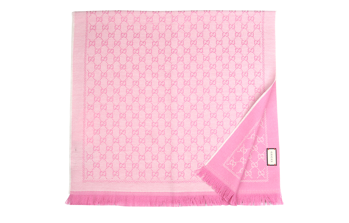 (Women) GUCCI Double G Wool Jacquard Knit Fringed Scarf for Women 411115-3G200-9272 圖 5