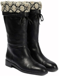 (W) グッチ ドローストリング ニーハイブーツ (黒/ベージュ) 719823-AAA5Q-1078 Shop (W) グッチ ドローストリング ニーハイブーツ (黒/ベージュ) 719823-AAA5Q-1078