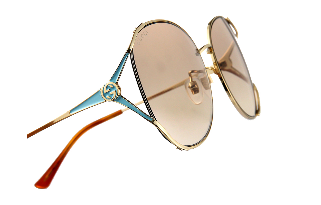 (Women) GUCCI Elegant Gold Frame Sunglasses with Light Pink Lenses 59mm GG0650SK-005 59 圖 4