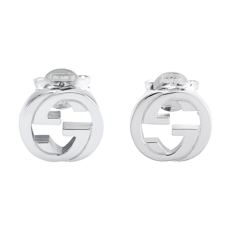 (Women) GUCCI Elegant Logo 925 Silver Earrings - Silver 356289-J8400-0702