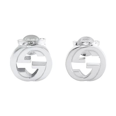 (Women) GUCCI Elegant Logo 925 Silver Earrings - Silver 356289-J8400-0702