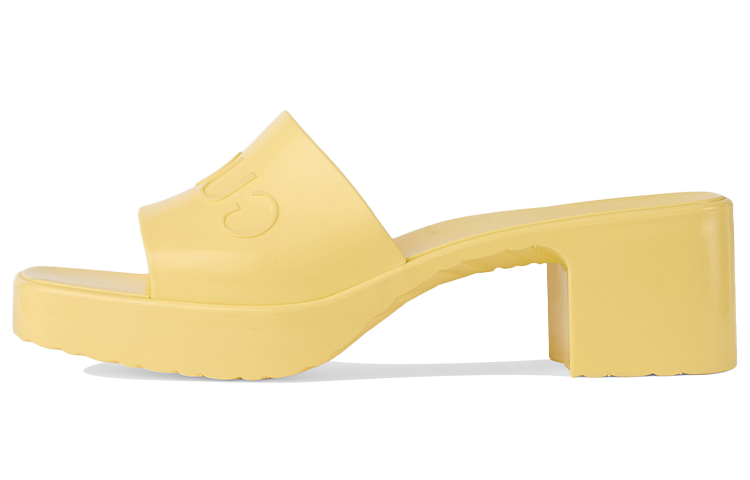 Buy (W) Gucci Geprägtes Logo High Heel Slide ''Blassgelb'' ‎624730-J8700-7412