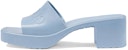 (Women) Gucci Embossed Logo High Heel Slippers 'Light Blue' 624730-J8700-4928