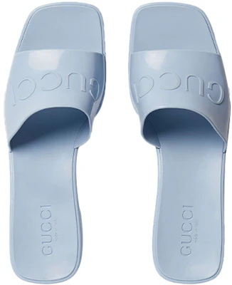 (W) Gucci Embossed Logo Hoge Hakken Slippers ''Lichtblauw'' 624730-J8700-4928 Lookbook (W) Gucci Embossed Logo Hoge Hakken Slippers ''Lichtblauw'' 624730-J8700-4928