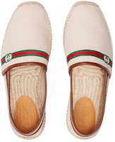 GUCCI 古馳 復古風格刺繡草編漁夫鞋 米色 Shop GUCCI 古馳 復古風格刺繡草編漁夫鞋 米色