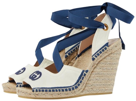(Women) Gucci Embroidered Canvas Wedge Sandals 'White' 725834-FAA7L-9096 Order (Women) Gucci Embroidered Canvas Wedge Sandals 'White' 725834-FAA7L-9096