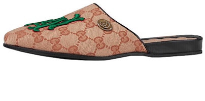 (Women) Gucci Embroidered Letter Flats 'Brown' 539332-KQW00-8366 (Women) Gucci Embroidered Letter Flats 'Brown' 539332-KQW00-8366