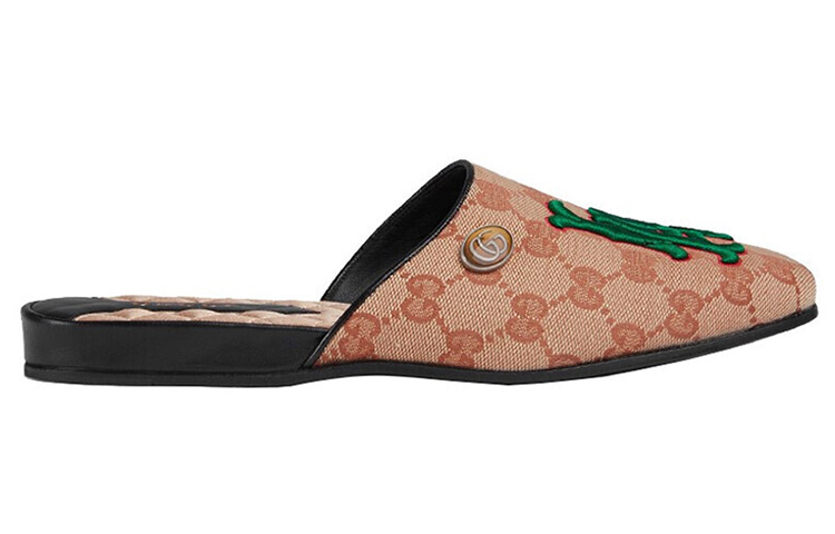 Order (Women) Gucci Embroidered Letter Flats 'Brown' 539332-KQW00-8366