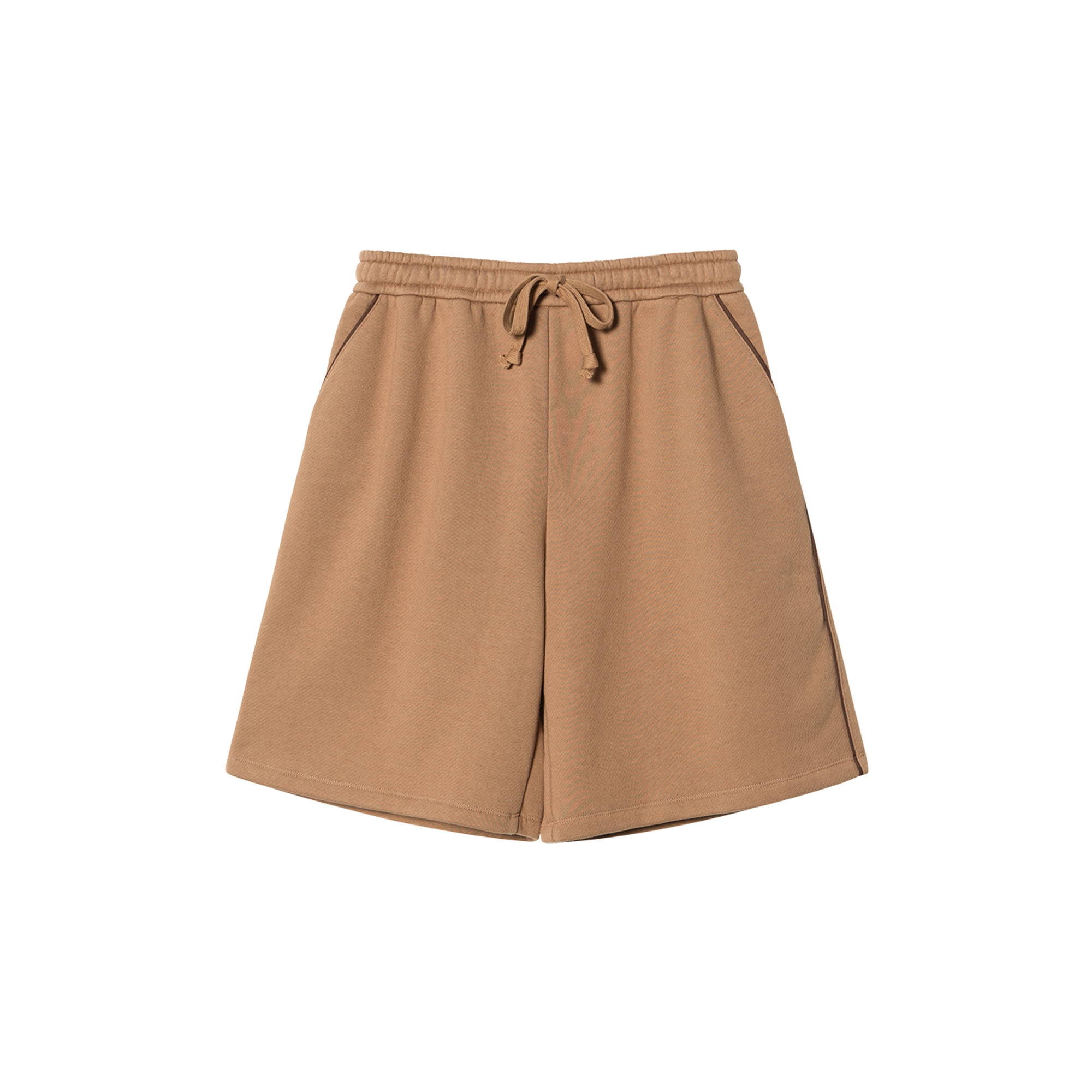 (Women) Gucci Embroidered Loose Cotton-Jersey Brown Shorts 756608-XJFV7-2091