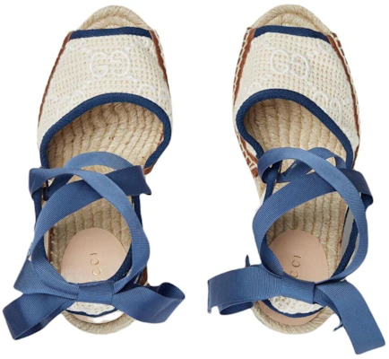 (W) Gucci Geborduurde Sleehak ''Mode Sandalen Wit'' 739158-FABQO-4375 Lookbook (W) Gucci Geborduurde Sleehak ''Mode Sandalen Wit'' 739158-FABQO-4375