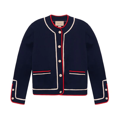 (Women) Gucci Endless Overture Blue Cardigan Sweater 658362-XKBSK-4496