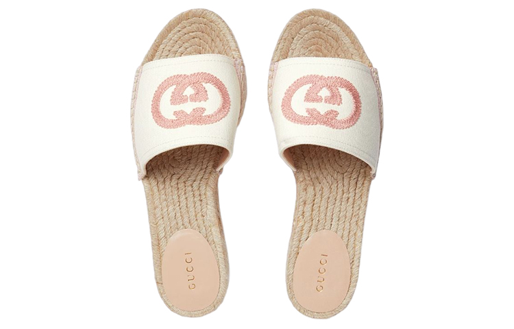 Lookbook (Women) Gucci Espadrille Slide 'Interlocking G - White Shell' 725832-KIFD0-9093