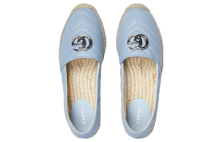 Shop (W) Gucci Espadrilles ''Hellblaues Leder'' 628086-BKO00-4928