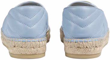 Purchase GUCCI古馳 Espadrilles 皮革 草編平底 女士休閒單鞋 女款 淡藍色