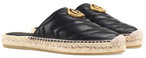 GUCCI 古馳 雙G皮革草編拖鞋 女款 黑色 Order GUCCI 古馳 雙G皮革草編拖鞋 女款 黑色