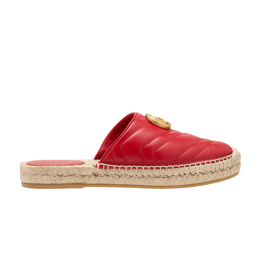 (Women) Gucci Espadrilles Mule 'Double G - Hibiscus Red' 551881-BKO00-6433