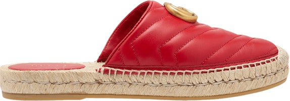 (Women) Gucci Espadrilles Mule 'Double G - Hibiscus Red' 551881-BKO00-6433 (Women) Gucci Espadrilles Mule 'Double G - Hibiscus Red' 551881-BKO00-6433